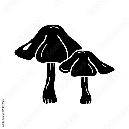 Mushroom Icon Black