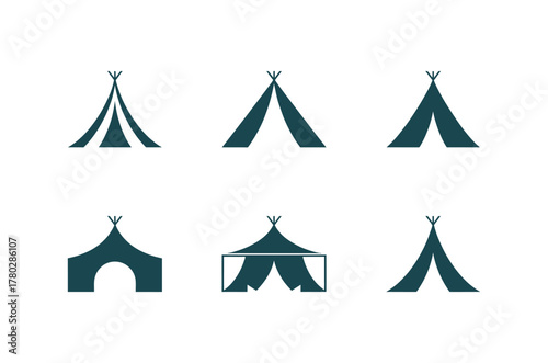 Tour Tent Icon Illustration