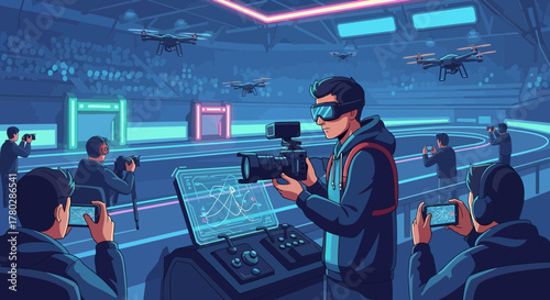 Futuristic Drone Racing Competition: A Glimpse into the World of High-Tech Sports