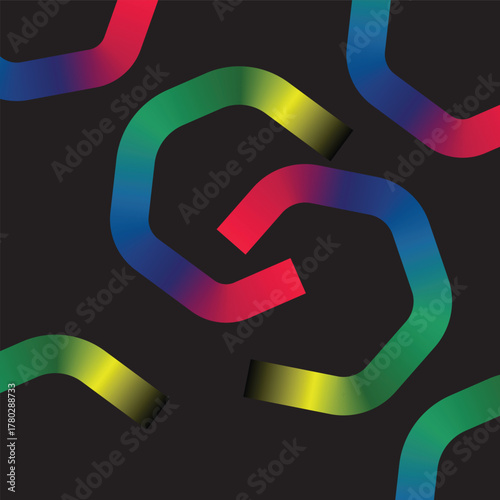 Vibrant Gradient Flowing Abstract Lines on Dark Background