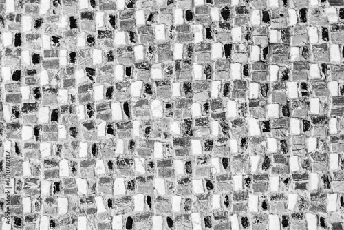 Ancient roman mosaic on the floor in El Djem archaeological museum, Tunisia