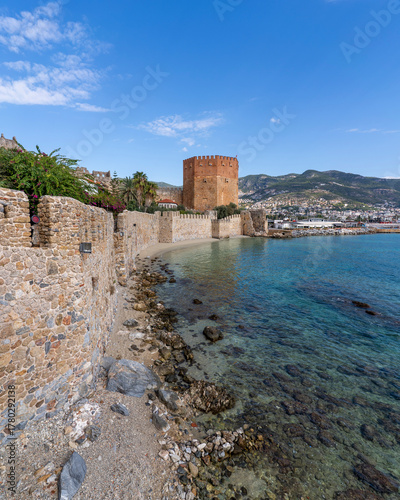 Fototapeta Naklejka Na Ścianę i Meble -  The Alanya Castle view in Turkey