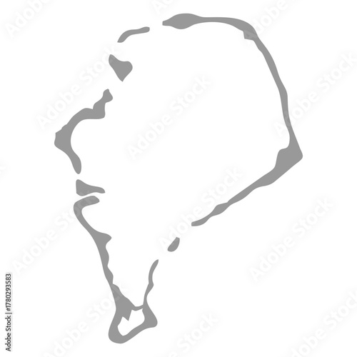 map of Tuvalu shadow