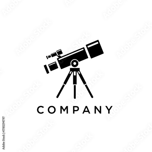 Telescope Icon Symbolizing Exploration and Discovery in Astronomy and Scientific Research