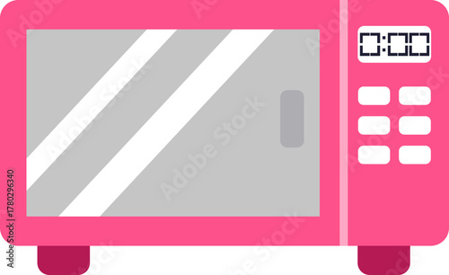 Pink Microwave Oven Kitchen Appliance