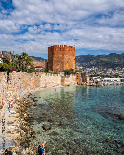 Fototapeta Naklejka Na Ścianę i Meble -  The Alanya Castle view in Turkey