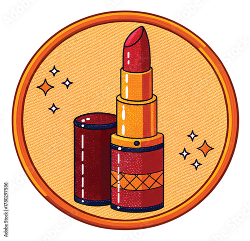 Glamorous lipstick in vintage style to elevate your look, radiating confidence and charm with every application for the modern woman's aesthetic