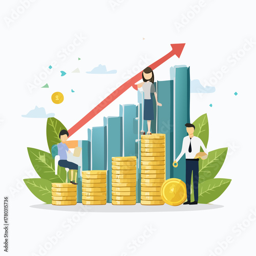 ビジネスライクな資産運用と投資の概念図