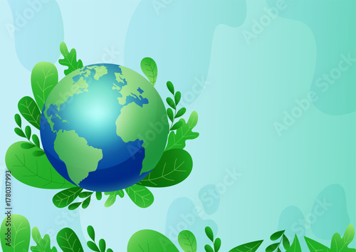 Vector background for eco-friendly themes: green campaign, earth, nature, energy, forests, water, recycling. Clean, versatile icon background for infographics and presentations.