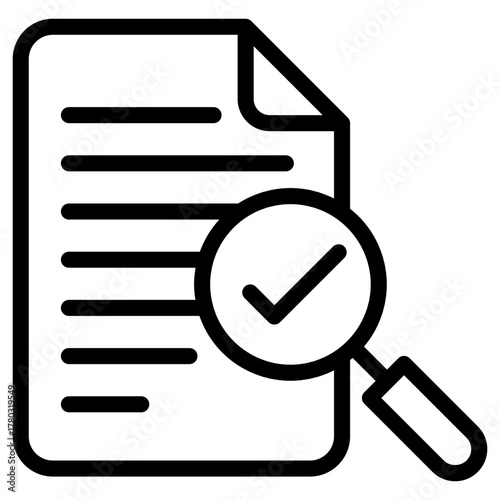 audit document line icon