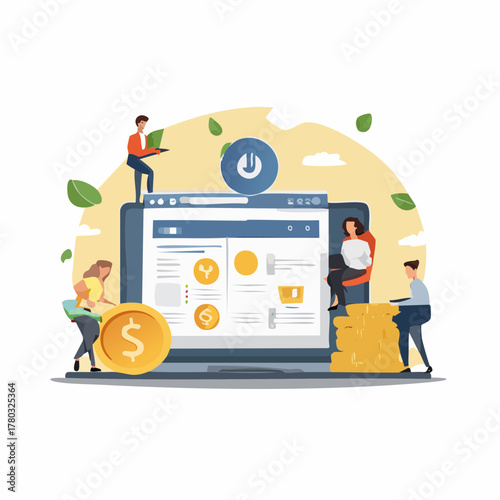 アフィリエイトブログ向け資産運用イラスト