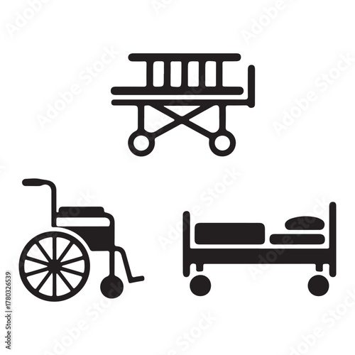 Patient bed vector