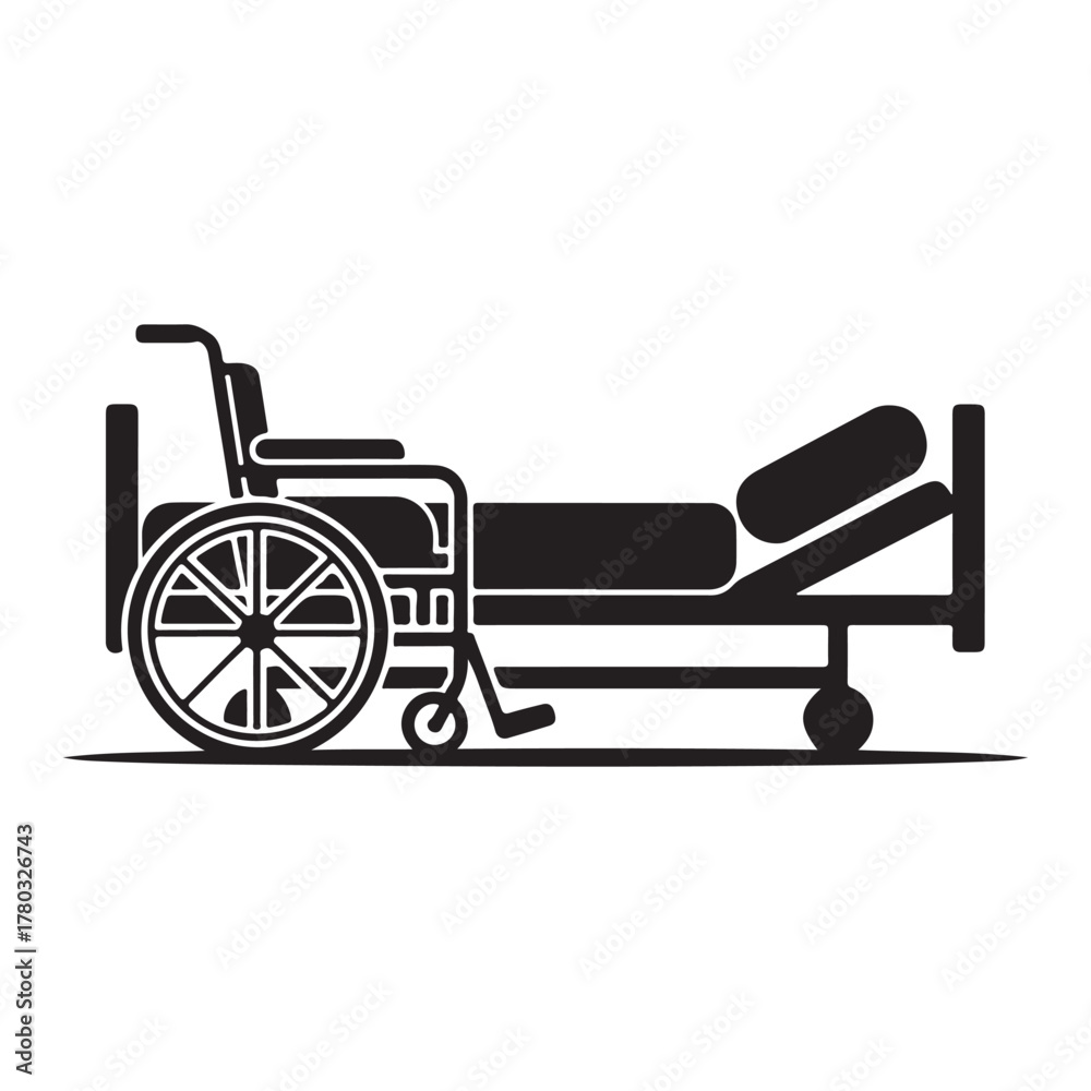 Fototapeta premium Recovery bed vector