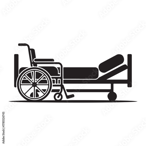 Recovery bed vector