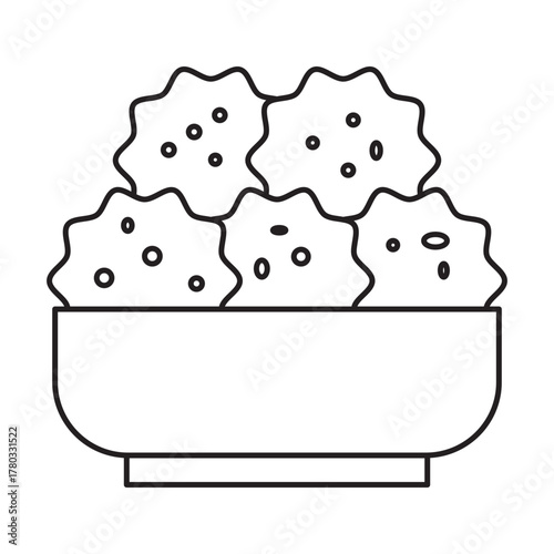 vector graphic of bakso, meetball noodle asian food