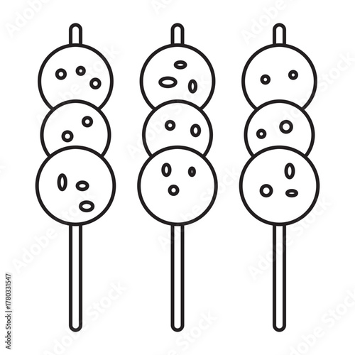 vector graphic of bakso, meetball noodle asian food