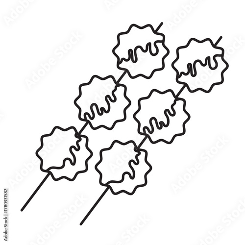 vector graphic of bakso, meetball noodle asian food