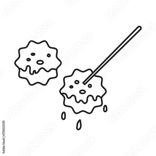 vector graphic of bakso, meetball noodle asian food