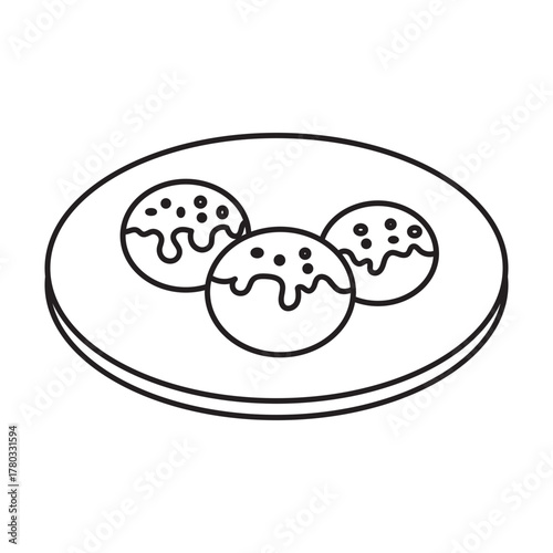 vector graphic of bakso, meetball noodle asian food
