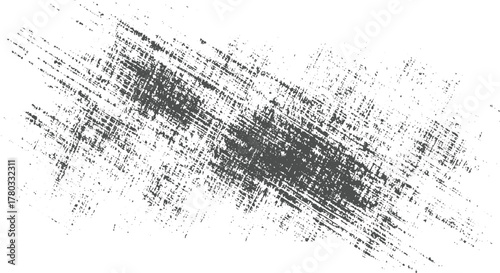 Dark gray distressed texture with diagonal lines and speckles on white background grunge abstract