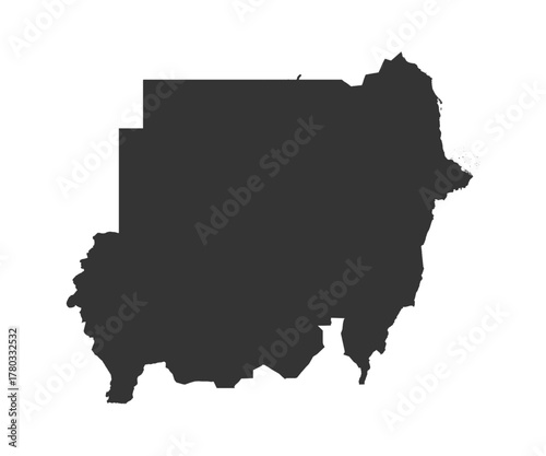 Sudan map vector, Sudan map outline