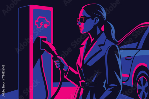 Modern EV Infrastructure Hub