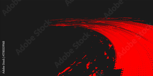 modern.Red Heat Map Visualization With Purple Line And Blue Markers In Dark Background