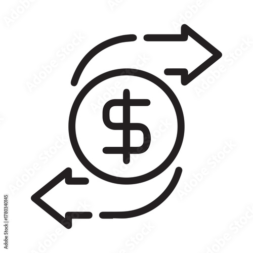 Asset Transfer icon for web  app  infographic Vector