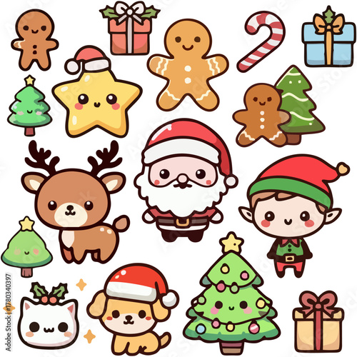 Cutee Cartoon Santa Claus wit...