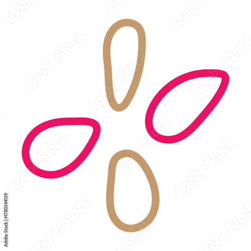 Bling shape collection, Abstract minimal element mid century vector set