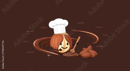 Chef Hazelnut Delights in Chocolate: A Whimsical Culinary Adventure