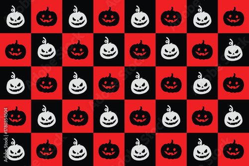 pumpkin pattern, halloween vector, seamless 