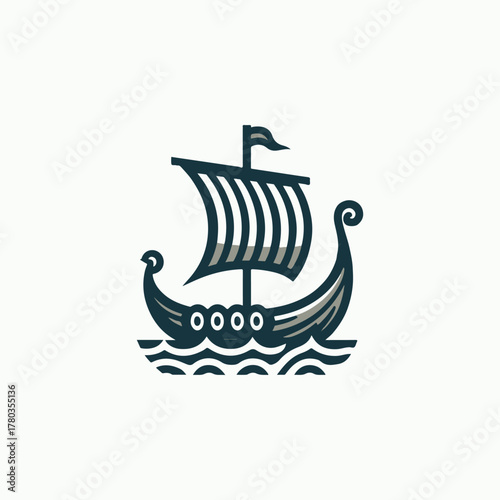 Viking Ship Logo