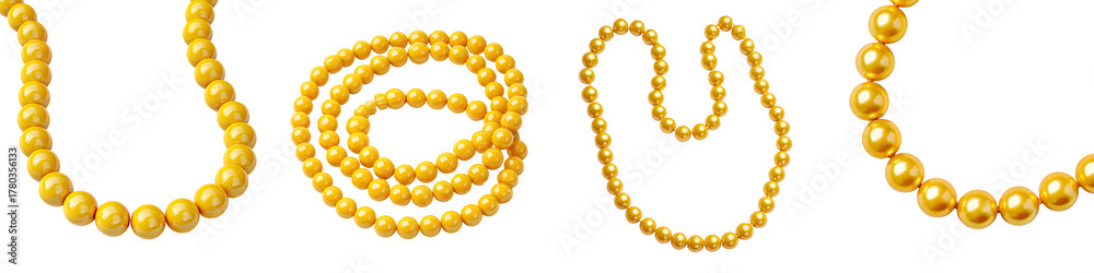 Obraz premium Golden Pearl Necklaces Collection