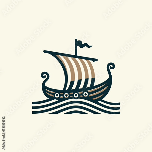 Viking Ship Logo