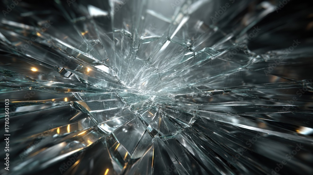 Naklejka premium Shattered glass texture