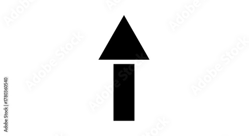Black arrow pointing upwards