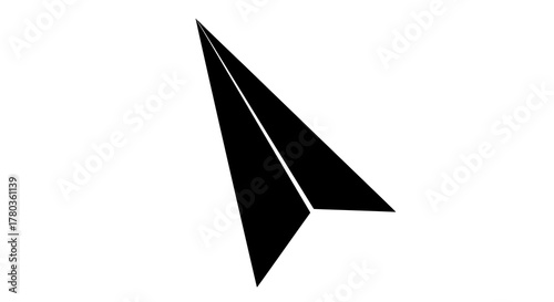 Black paper airplane