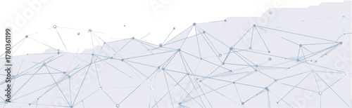 Abstract illustration of a network of interconnected lines and dots, suggesting connectivity, data, and digital communication on a white background.