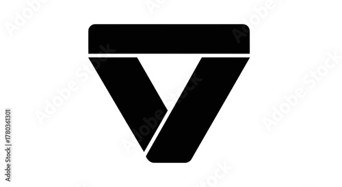 Abstract black triangle shape