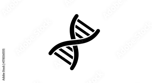 Black dna helix icon