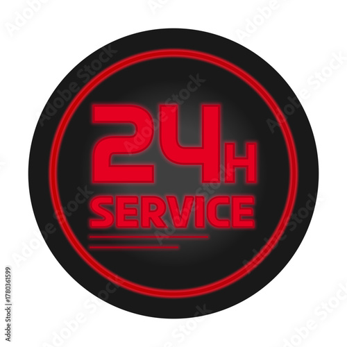 24 Hours Service Icon