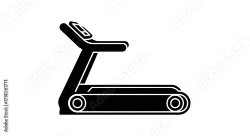 Black treadmill icon