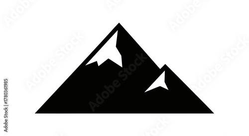 Triangular mountain icon