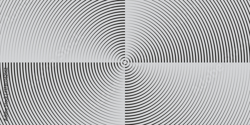 vector black concentric circle texture. Radial geometric pattern background. Linear epicenter, radar or target concept. vector design