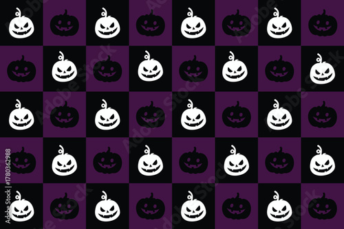 Halloween, Jack O' Lantern Seamless, Pattern