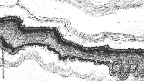 Abstract monochrome textured background with layered lines and dots pattern