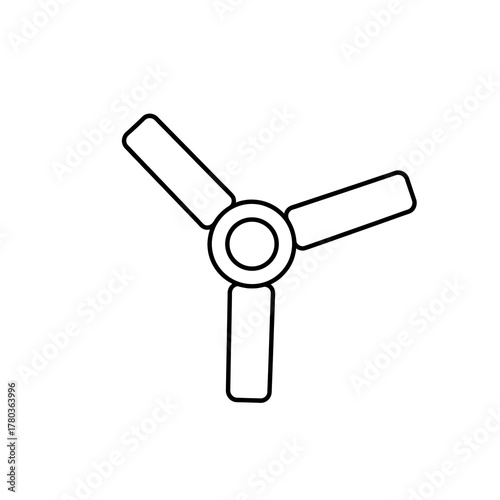 Electrical ceiling fan symbol for drawing