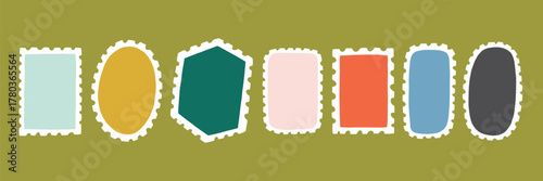 Postage Stamp Postcard Frame Shape