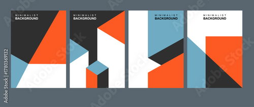 Geometric minimalism and abstraction. Minimalistic abstract geometric design for flyers, posters, brochure covers, backgrounds, wallpapers, typography or other printed products. Vector illustration